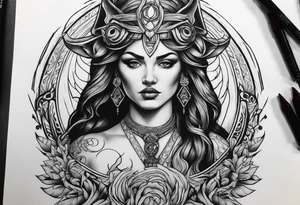 Hecate portrait tattoo idea