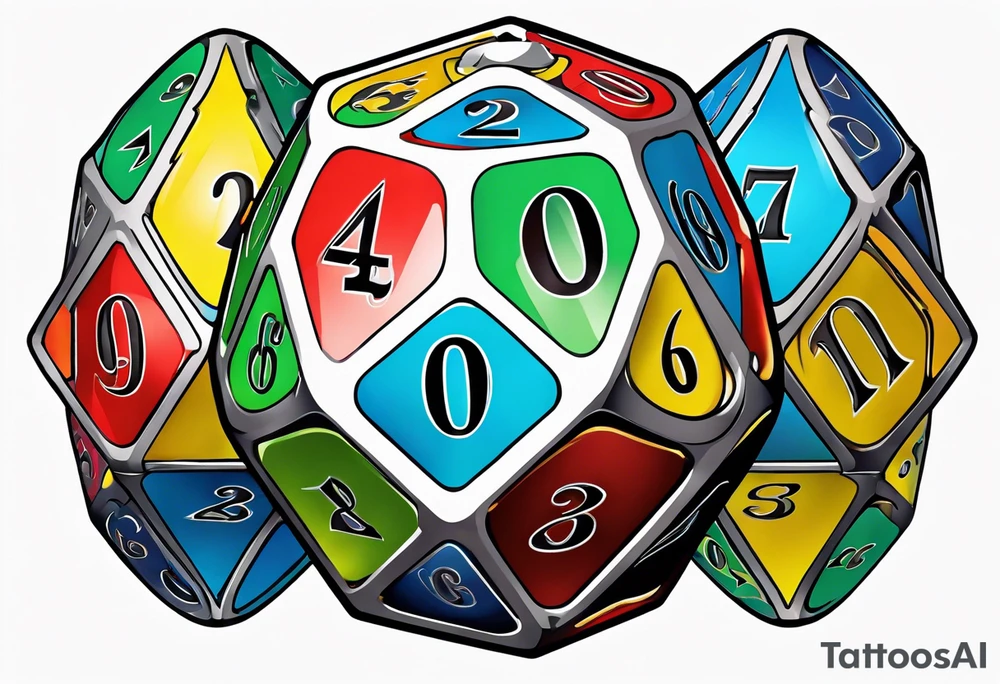 a twenty sided die tattoo idea