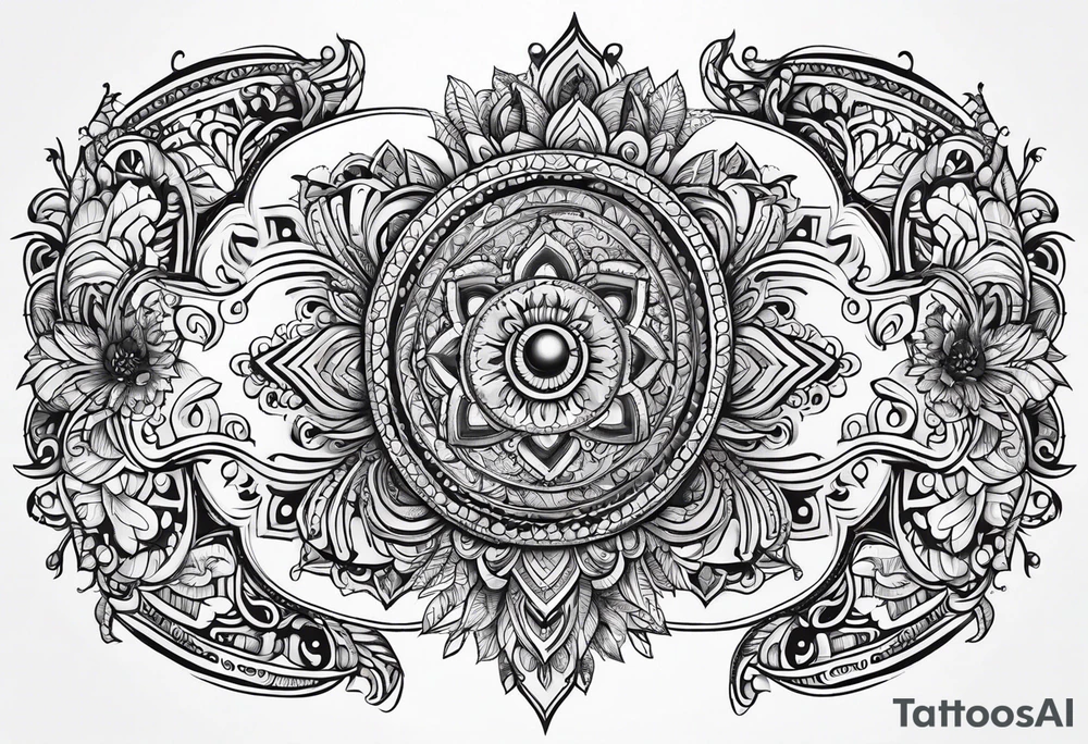 underbust hena tattoo idea
