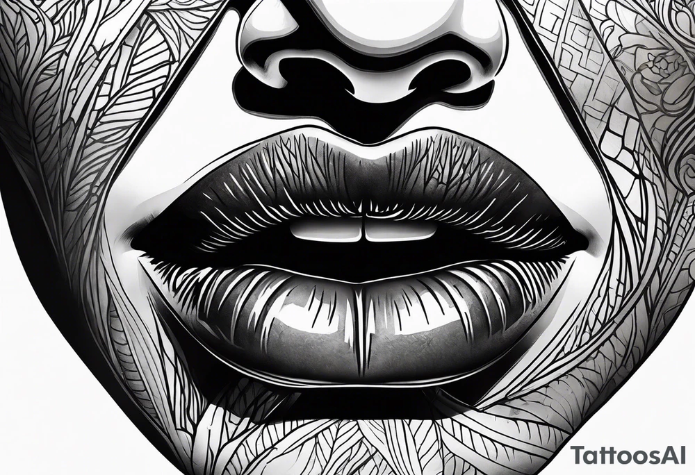 Sexy lips tattoo idea