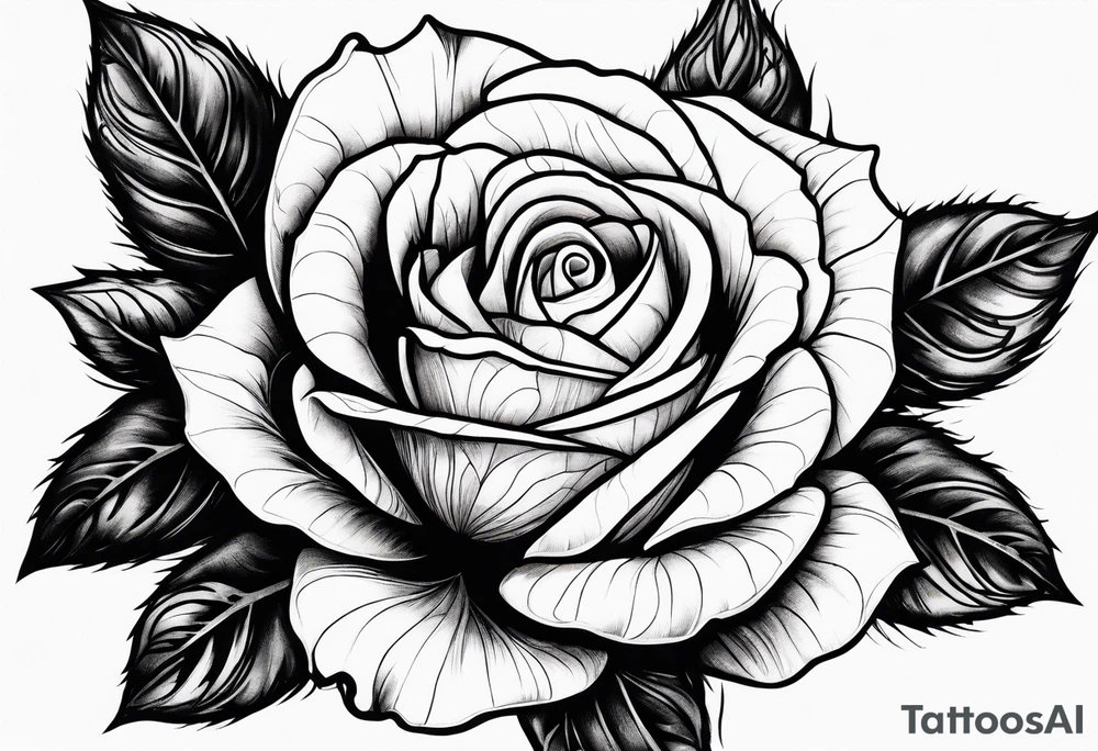 White rose with blood tattoo idea