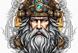 Steampunk zeus tattoo idea
