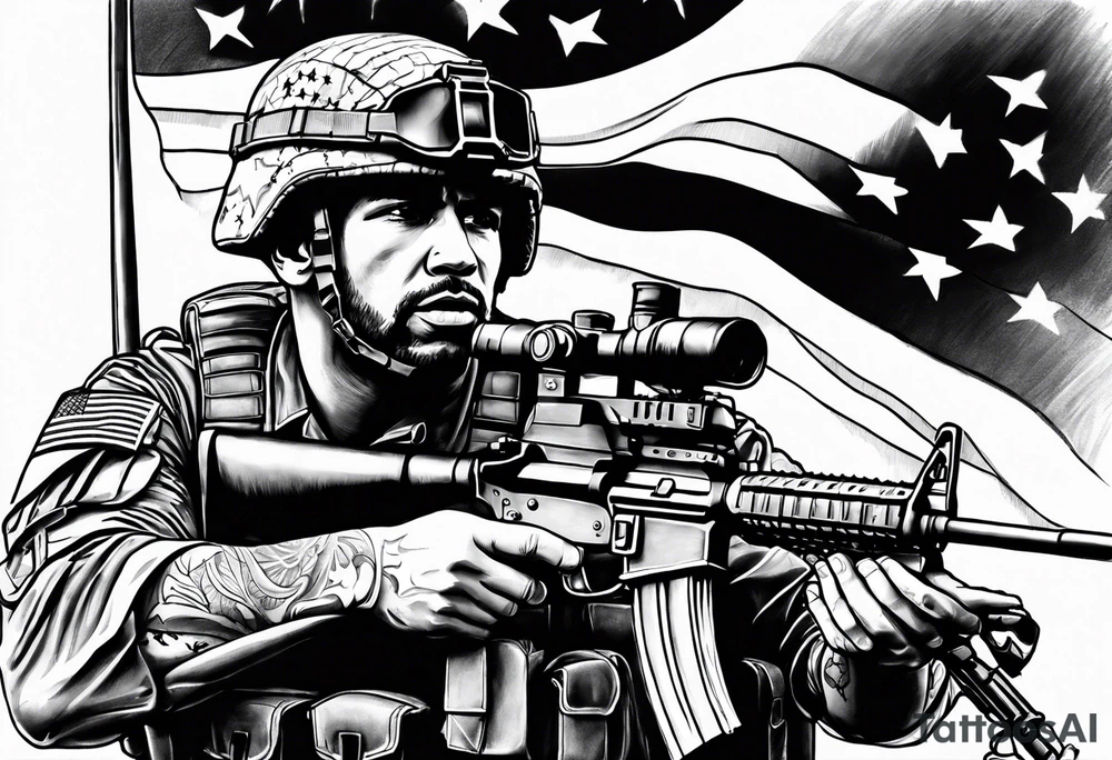 Us army Iraq war tattoo idea