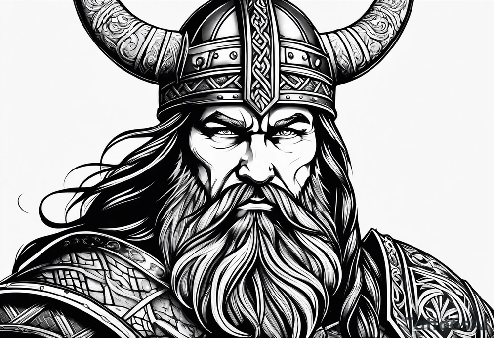 viking warrior tattoo idea