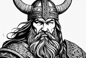 viking warrior tattoo idea