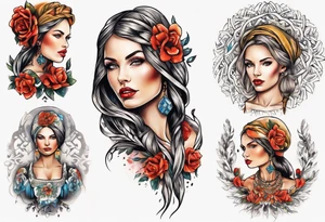 Beautiful Ukrainian Woman Forward tattoo idea