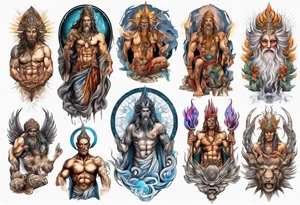 Spiritual gods tattoo idea