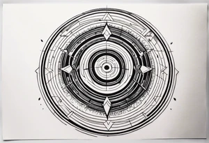 Half of a bullseye target tattoo idea