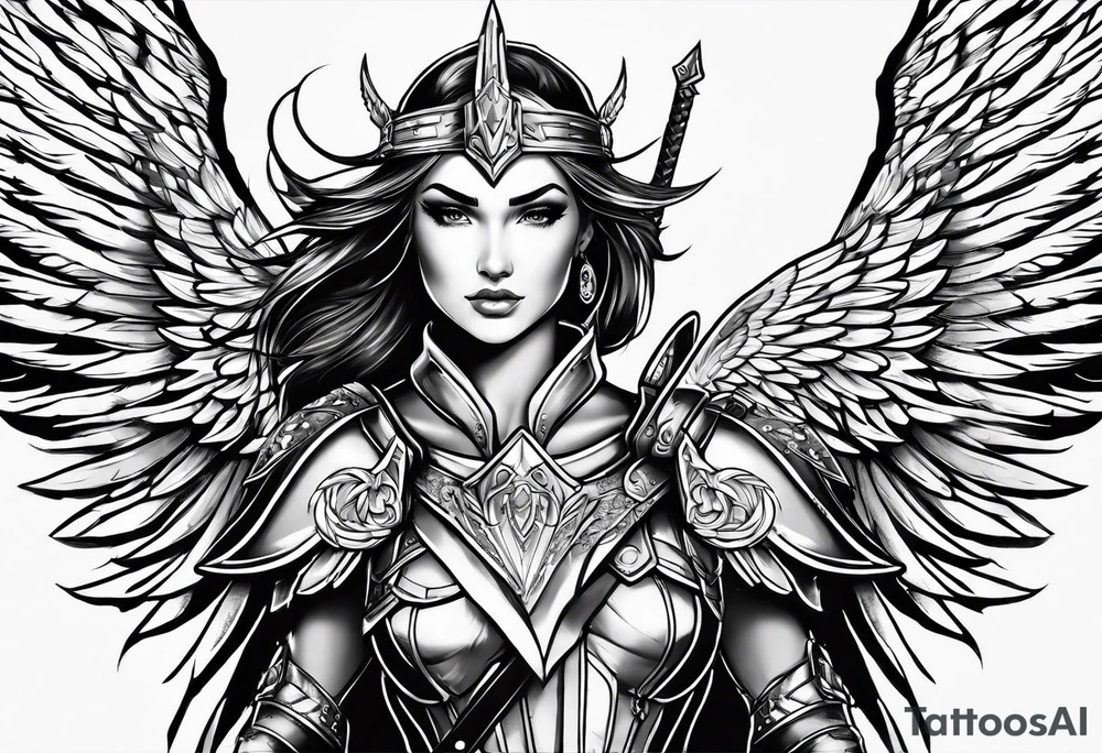 Valkyrie wings tattoo idea