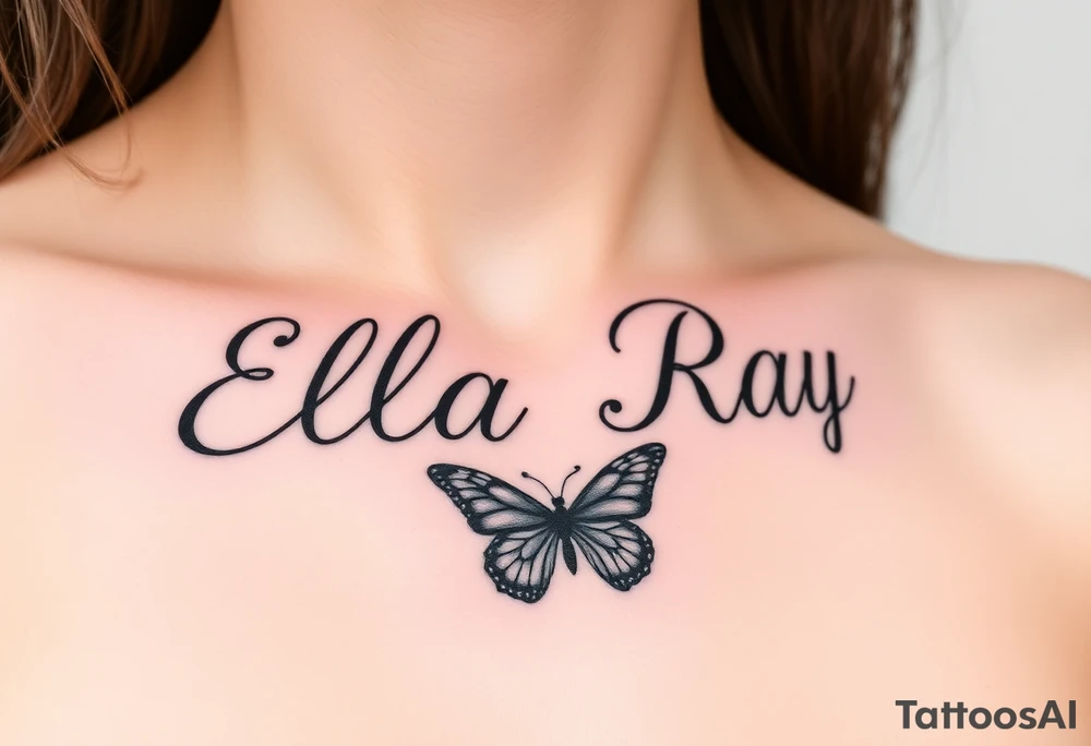 EllaRay with a butterfly tattoo idea