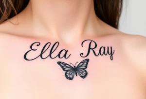 EllaRay with a butterfly tattoo idea