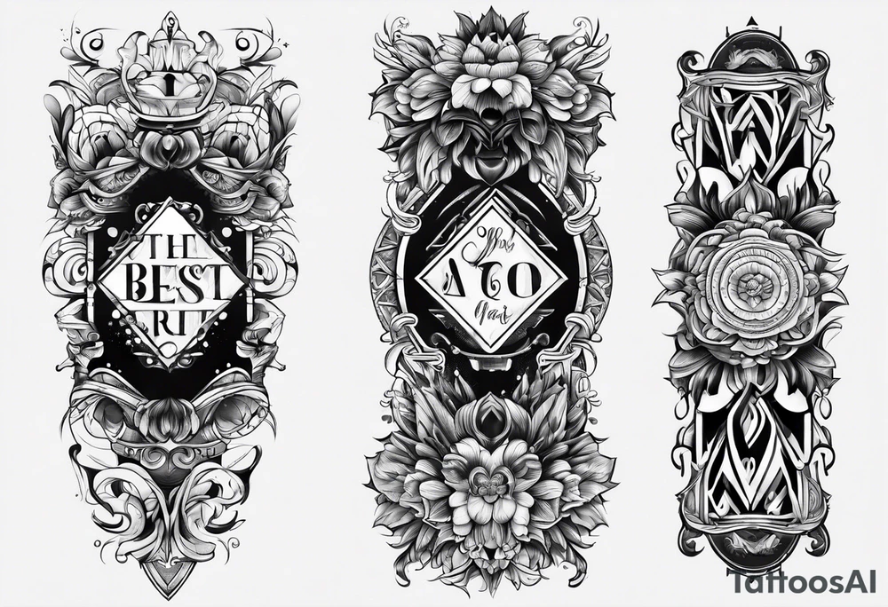 ADVANCING DESPITE ADVERSITY forearm lettering tattoo idea