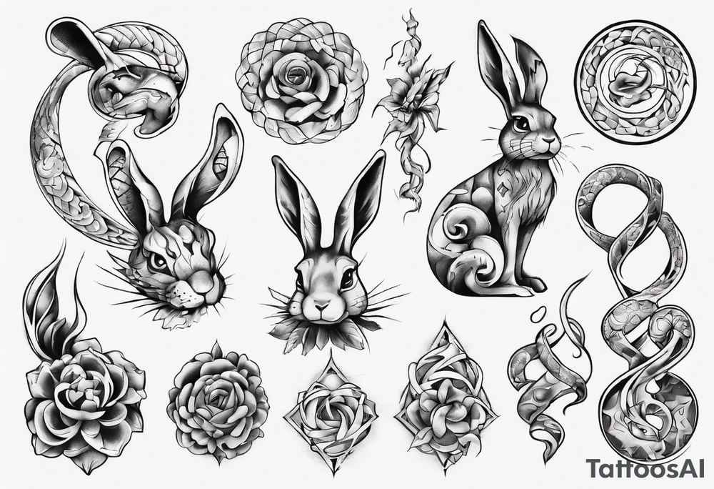 Schlange und Hase tattoo idea