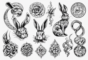 Schlange und Hase tattoo idea