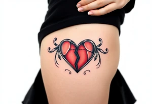 Broken heart tattoo idea