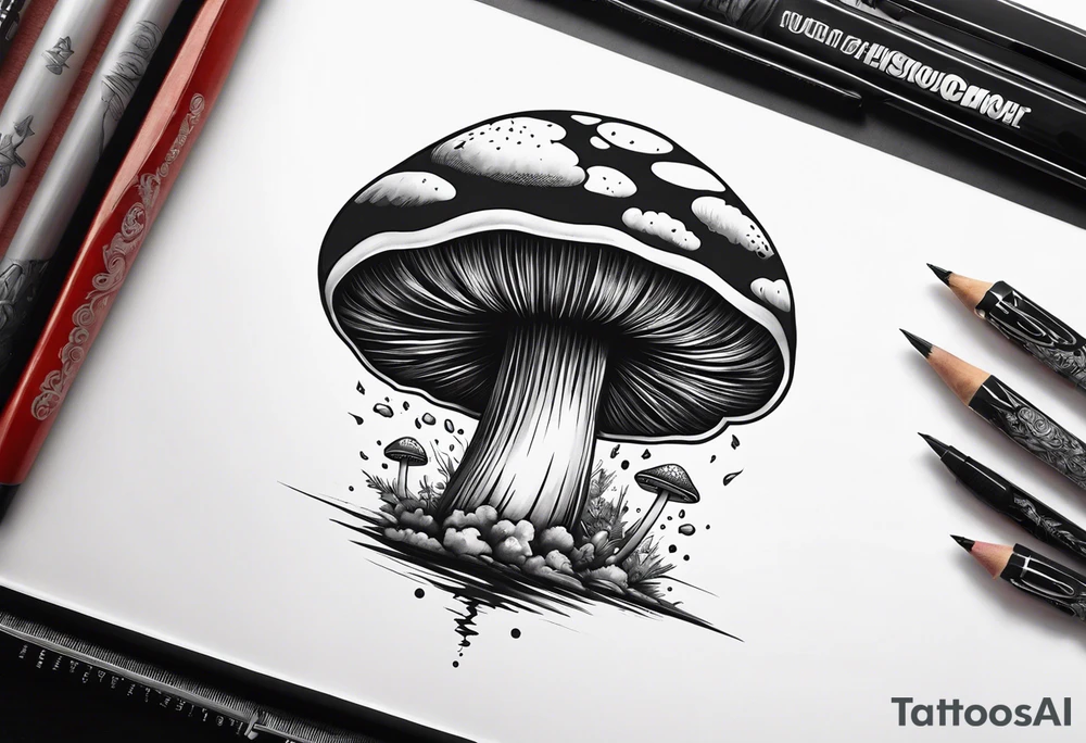 Mushroom cloud from a bomb tattoo idea