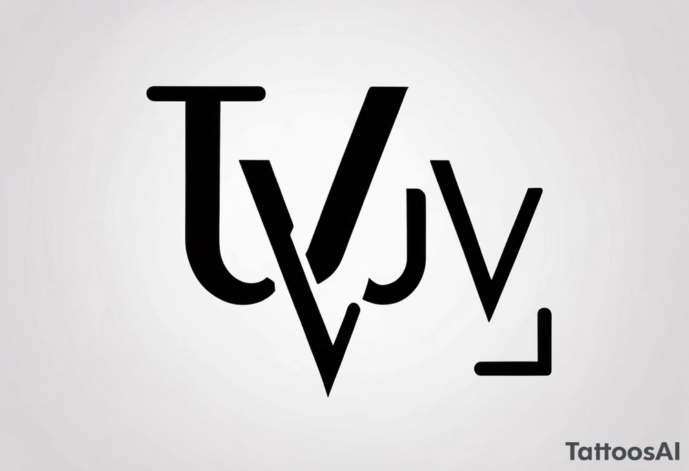 unique symbol with the letters T, A, J, W, D tattoo idea unique symbol with the letters T, A, J, W, D tattoo idea