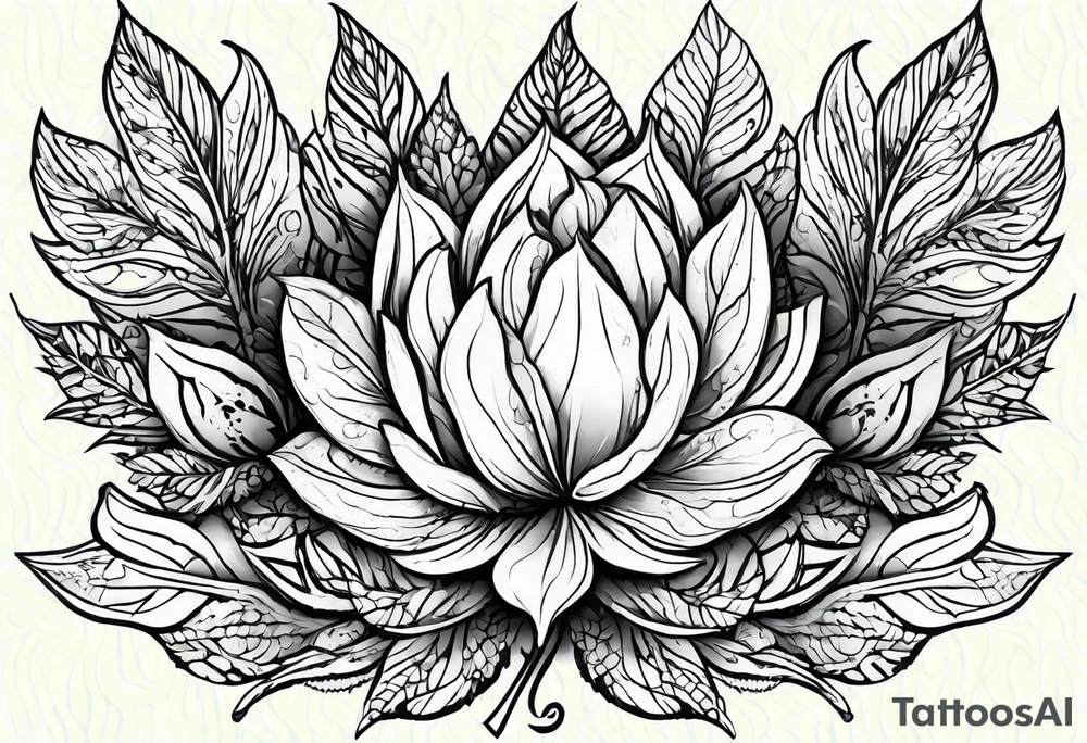 Leafs for hands tattoo idea