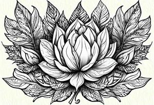 Leafs for hands tattoo idea