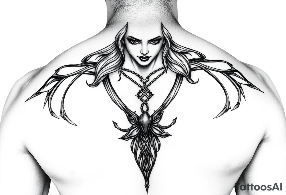 female nude sex dominiatrix tattoo idea