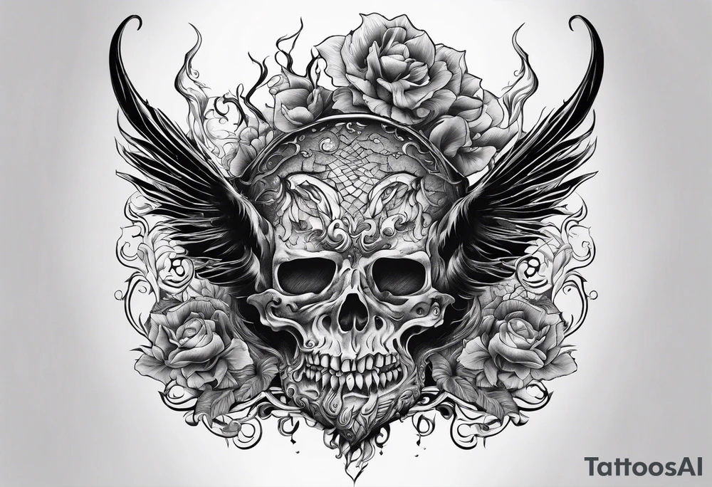 Beautiful body horror tattoo idea