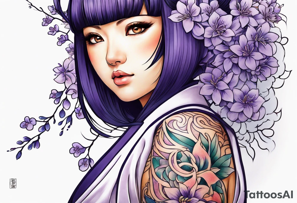 Hinata hyuga lilac tattoo idea