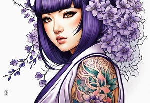 Hinata hyuga lilac tattoo idea