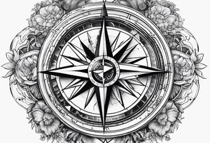 sleeve time compass god life love tattoo idea