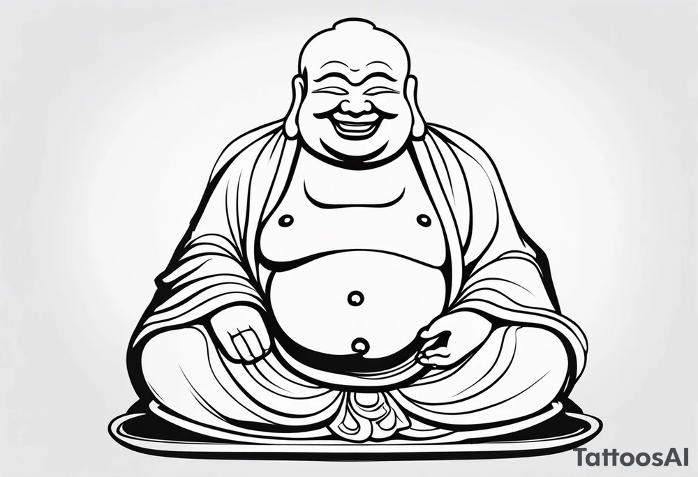 laughing Buddha tattoo idea