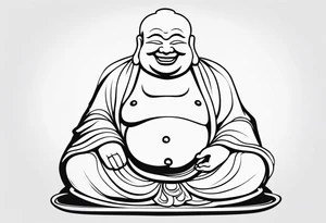 laughing Buddha tattoo idea