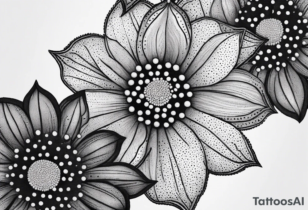 lace flowers tattoo idea