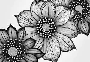 lace flowers tattoo idea