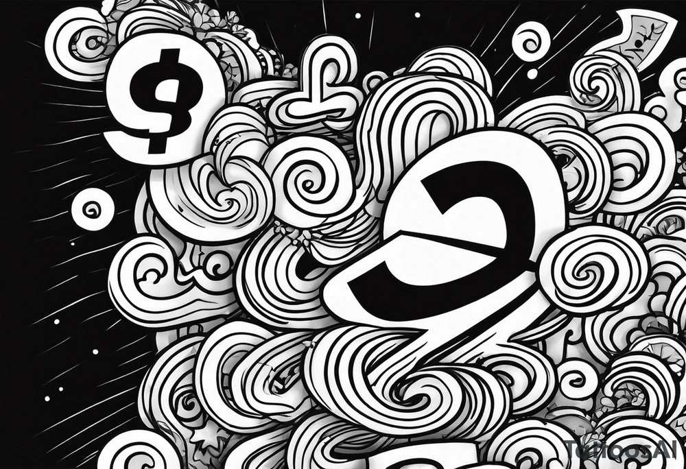 Dollar signs tattoo idea