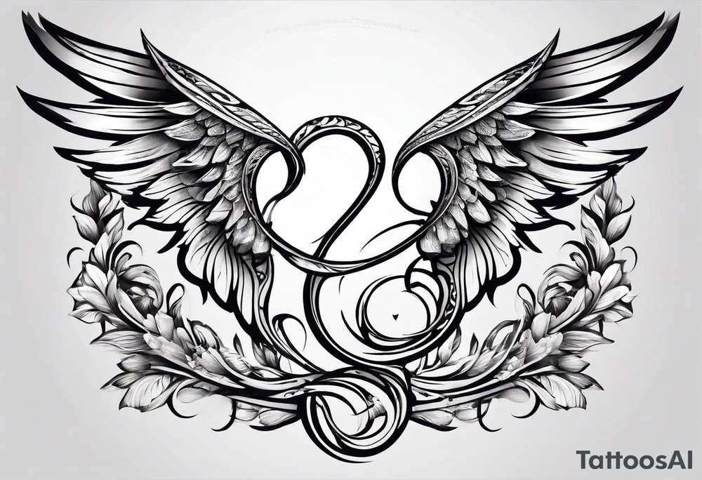 DNA helix made from angel wing.
add leaf tattoo idea