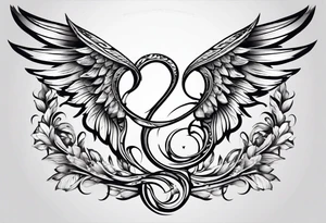 DNA helix made from angel wing.
add leaf tattoo idea