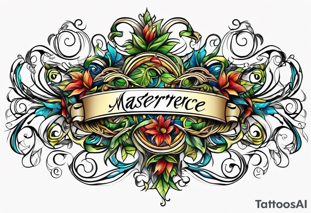 Oval vines, wrapping tattoo idea