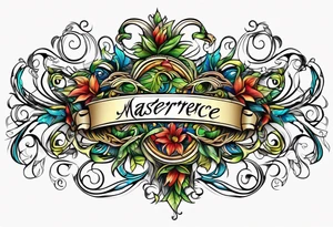 Oval vines, wrapping tattoo idea
