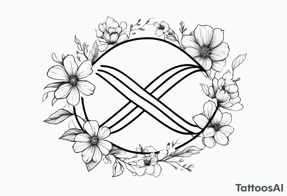 infinity symbol with flowers 
I tattoo idea