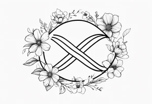 infinity symbol with flowers 
I tattoo idea