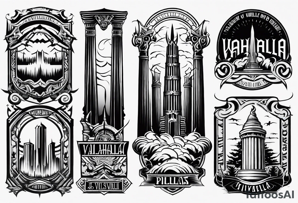 Valhalla 
 mist pillars tattoo idea