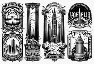 Valhalla 
 mist pillars tattoo idea