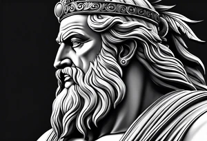 Zeus with background make it nice tattoo idea