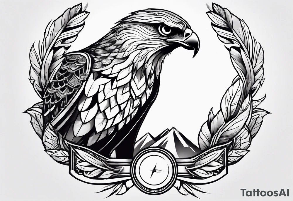 hawk on hand detailed to fit the whole thing tattoo idea