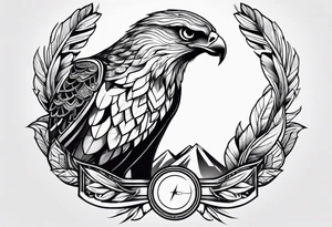 hawk on hand detailed to fit the whole thing tattoo idea