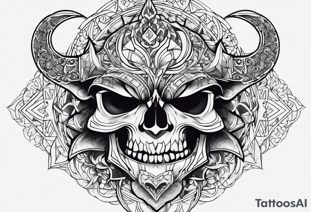 Black clover demon tattoo idea