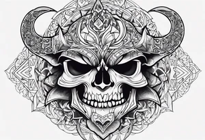 Black clover demon tattoo idea