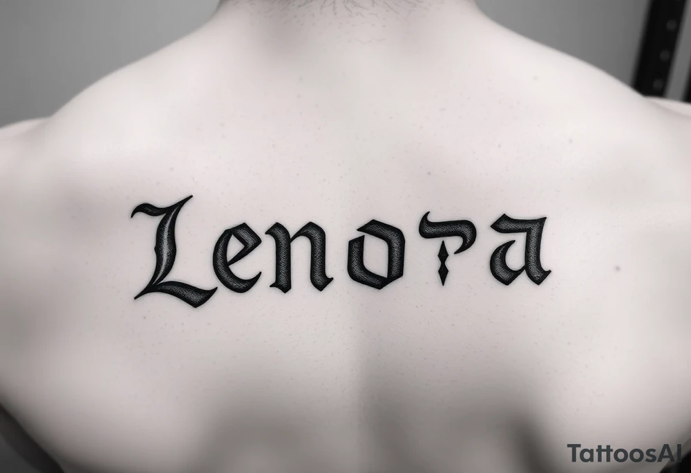 Lenora written in Hebrew tattoo idea