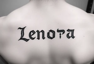 Lenora written in Hebrew tattoo idea