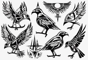 egypt bird tattoo idea