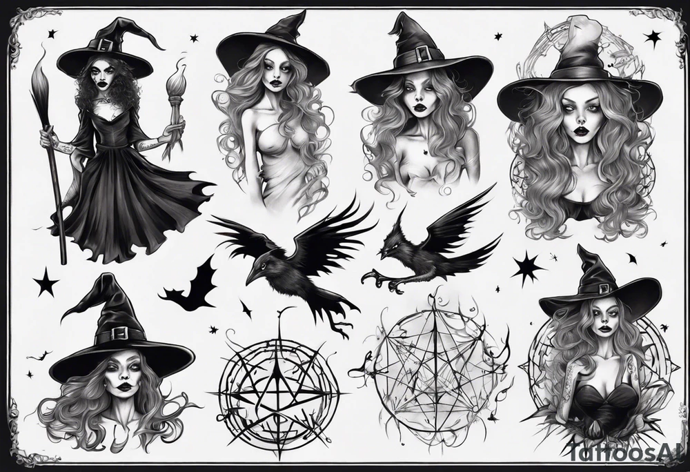 witch tattoo idea